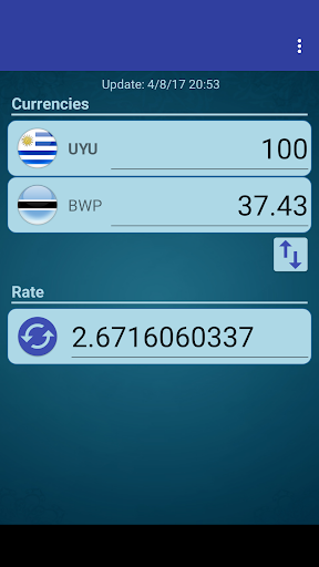 Android application UYU Peso x Botswanan Pula screenshort