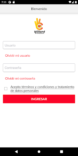 Android application Willard Mi Empresa screenshort