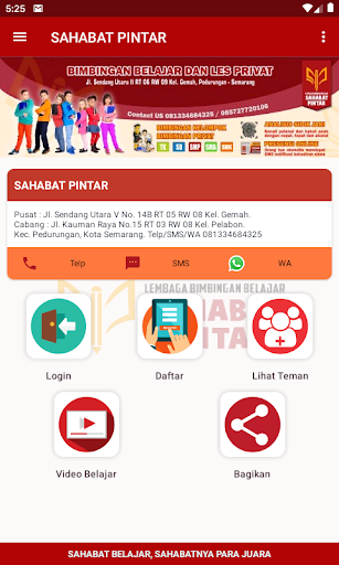 Android application Bimbel Sahabat Pintar screenshort