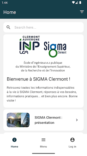 Android application SIGMA Clermont screenshort