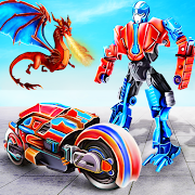 Flying Fire Dragon Robot Transform Bike Robot Game