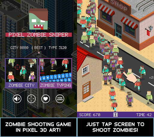 Android application Pixel Zombie Sniper: Mini Game screenshort
