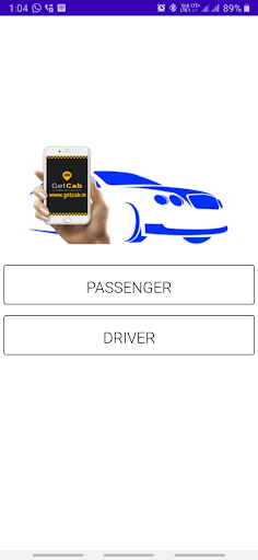 Android application getcab.in screenshort