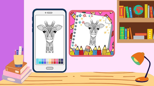 Giraffe Mandala Coloring Game