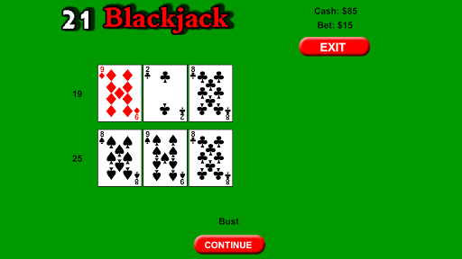 21 Black Jack Game Screen 2