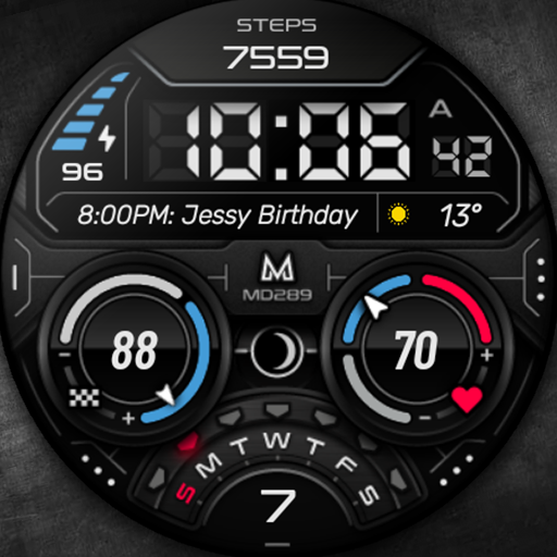 MD289: Digital watch face logo