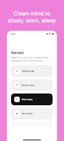 screenshot of ADHD White Noise + Brown, Pink