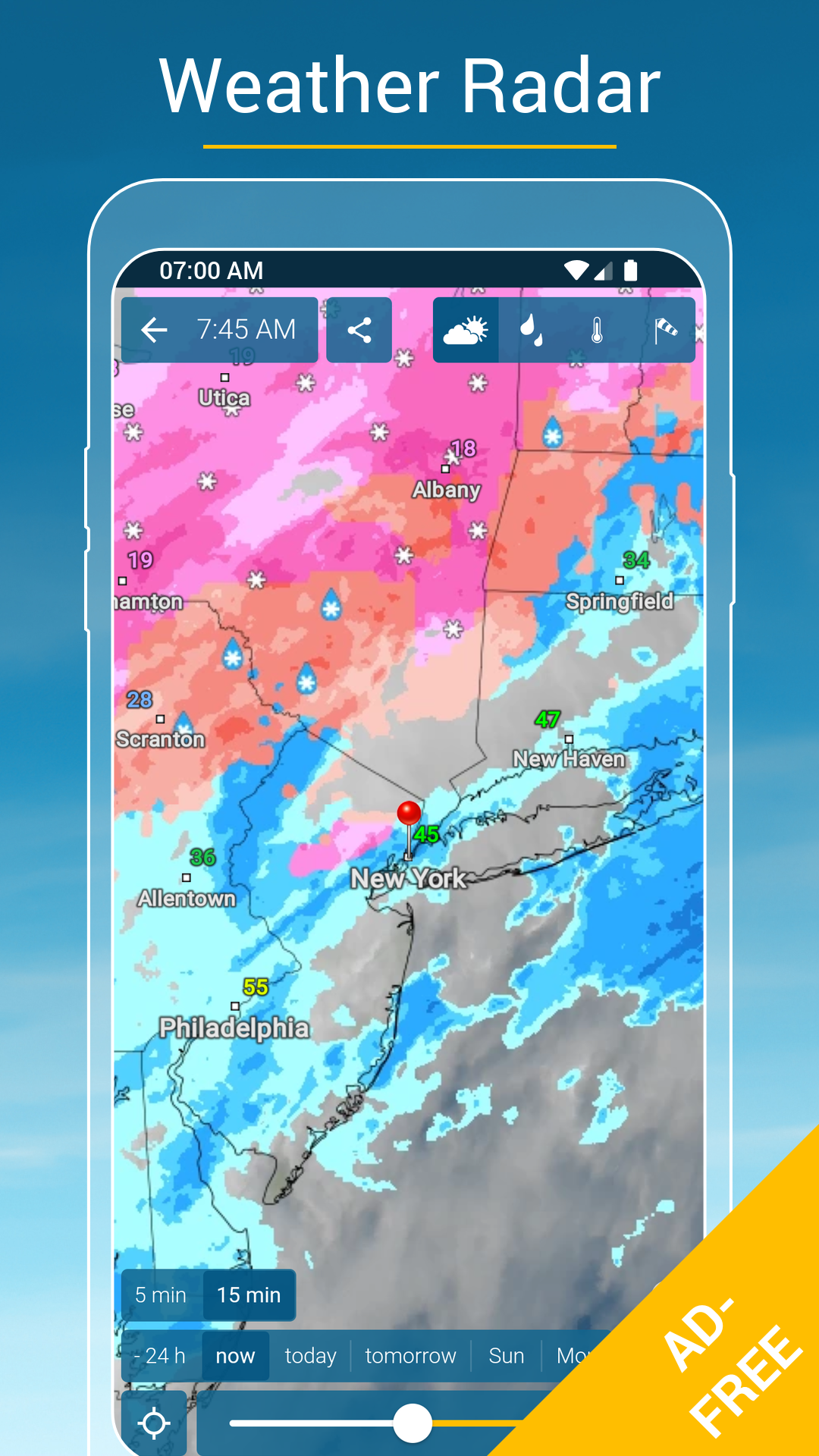 Android application Weather & Radar USA - Pro screenshort