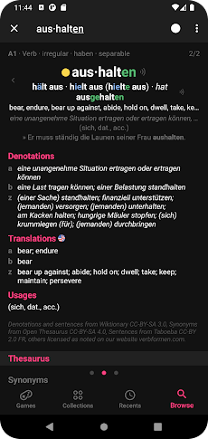 Verbs German Dictionaryのおすすめ画像5
