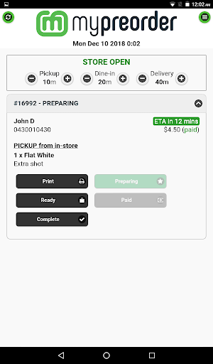 mypreorder merchant pos Screen 2