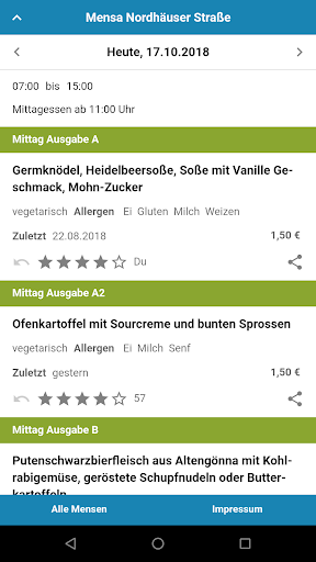 Mensa Erfurt Screen 2