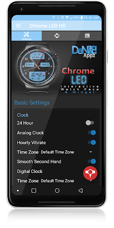 Chrome LED HD Watch Faceのおすすめ画像4