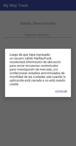 Android application My Way Track screenshort