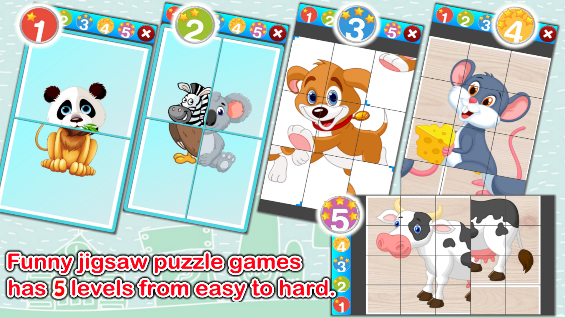 Android application Cute Animals Cards screenshort