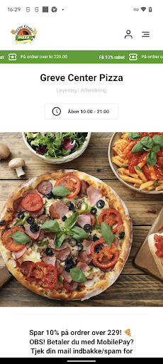 Android application Greve Center Pizza & Burger screenshort