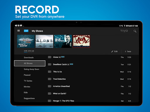 Android application ARMSTRONG EXP stream screenshort