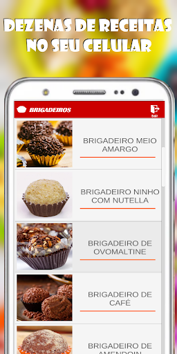 Android application Receitas de Brigadeiros screenshort