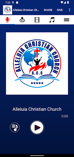 Android application ACCR Alleluia Christian Church screenshort
