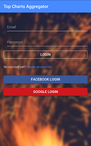 Android application Trending Charts Aggregator screenshort