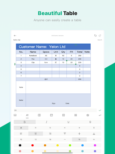 SunTable-EffortlessSpreadsheet