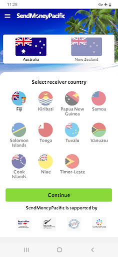 Android application Send Money Pacific screenshort