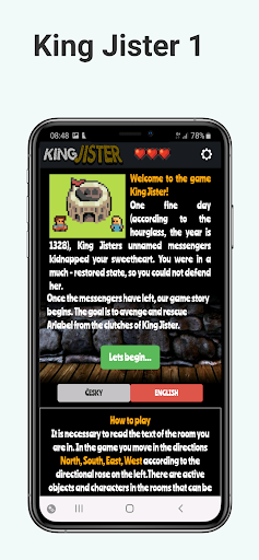 King Jister 1 - text adventure Screen 3