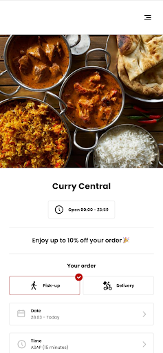 Android application Curry Central Alloa screenshort