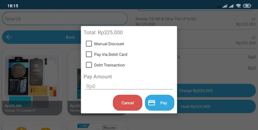 Android application Landa POS screenshort