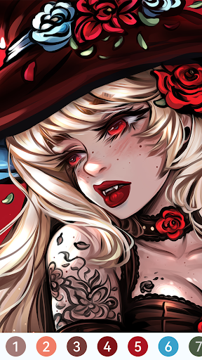 Vampire Paint by Number Screen 2