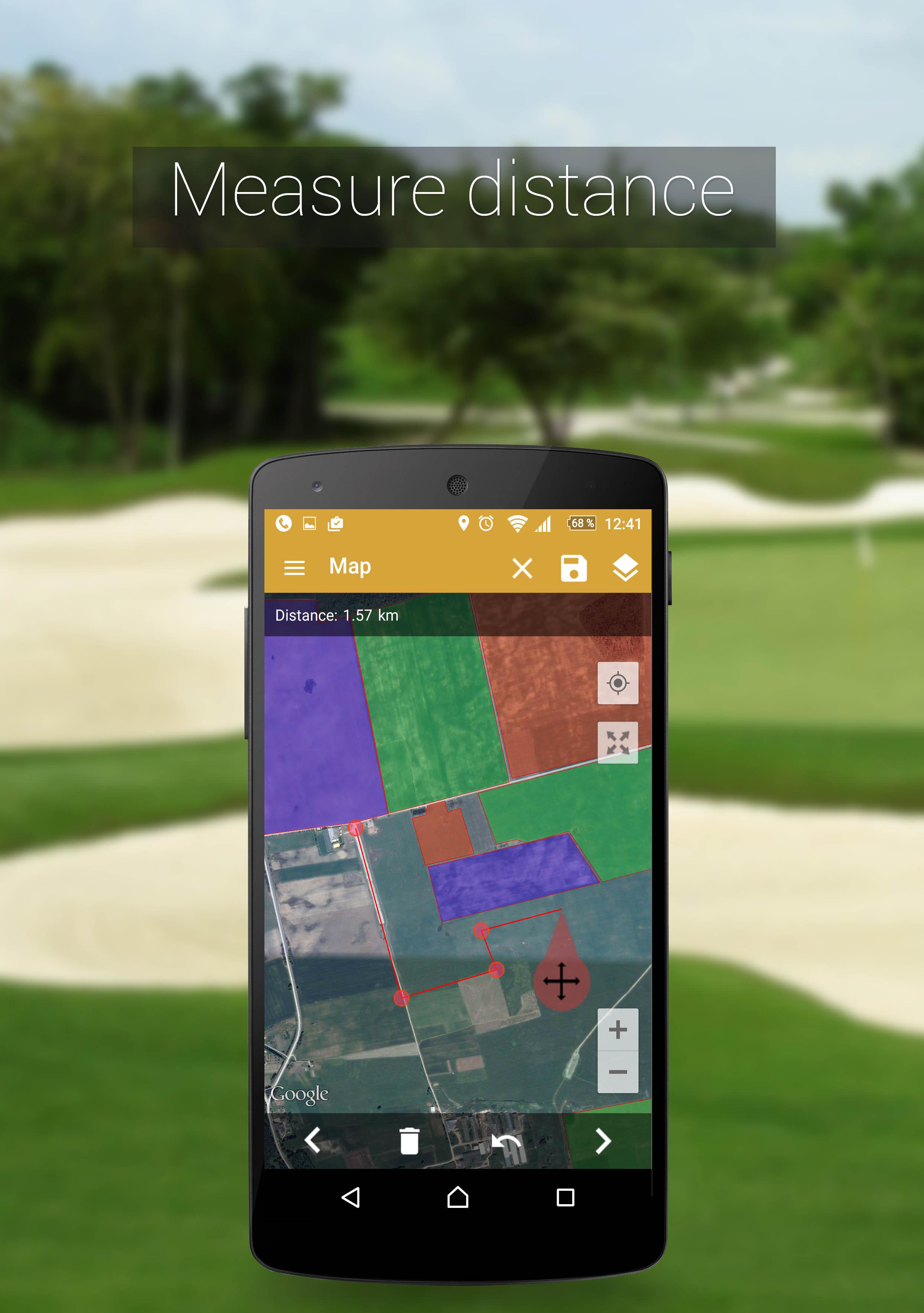 Android application GPS Fields Area Measure PRO screenshort