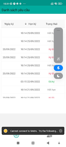 Android application bnn sign screenshort
