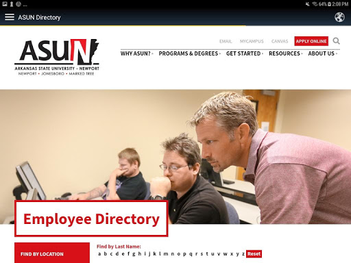 Screenshot of ASU-Newport Smart Campus