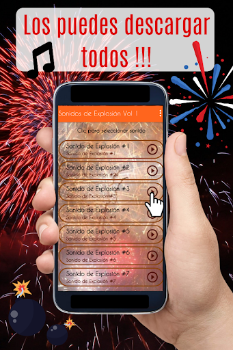 Sonidos de Explosiones. Screen 2