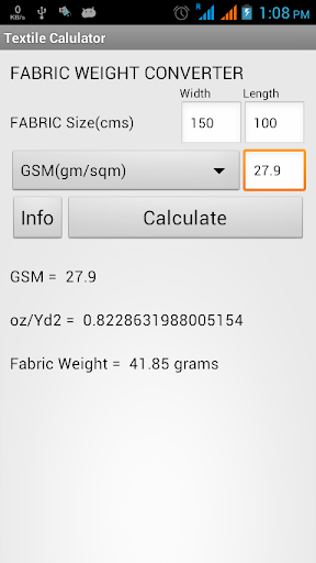 Textile Yarn Calculator