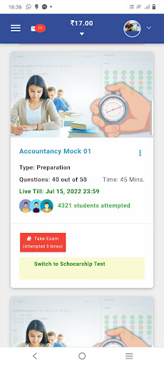 CUET MOCK Exam Online Prep Screen 2
