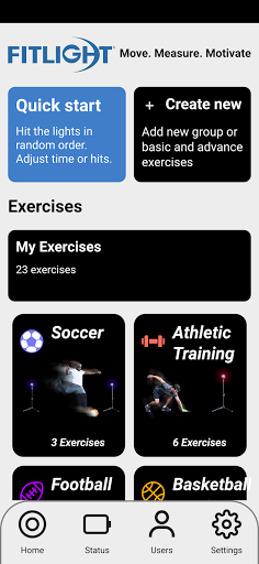 Android application Fitlight screenshort