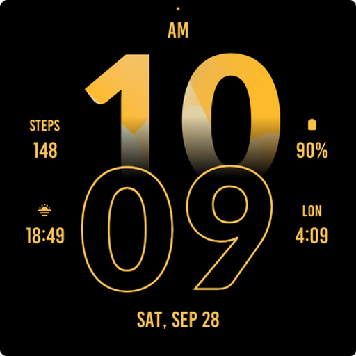 Active Yellow Fit Watch Face Logo