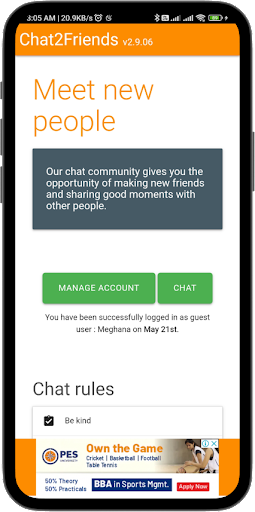 Chat2Friends - Tamil Chat Room Screen 3