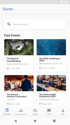 Screenshot of DealFlow Events Conference App