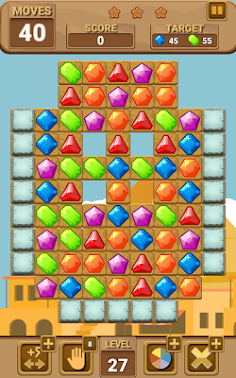 Lost jewels of Egypt Match 3 - Screenshot 1