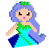 Princess 3D Color by Number: Voxel Coloring Book