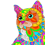 Cats Color by Number - Animals Coloring Book pages