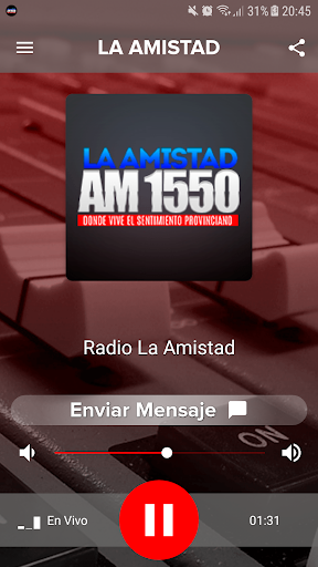 Android application Radio La amistad Am 1550 screenshort
