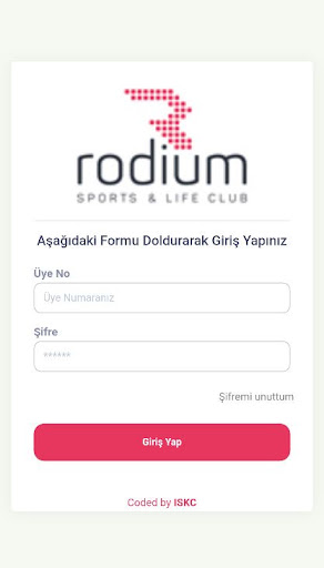 Android application Rodium Sports & Life Club screenshort
