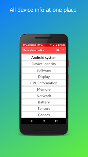 Android application Device Info screenshort