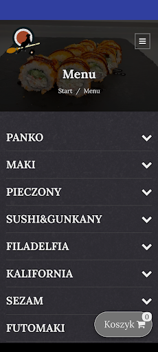 Android application OksiSushi screenshort
