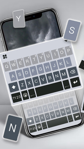 Android application Ombre Grey Keyboard Background screenshort