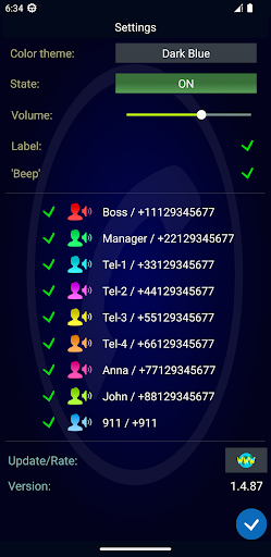 Quick call Lt. Screen 3