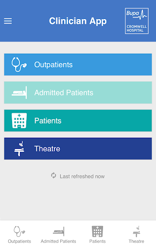 Android application Clinician at Bupa Cromwell screenshort