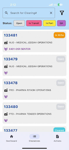 Inbound Logistics Screen 3